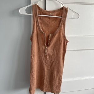 AERIE Waffle Henley Tank Top NWOT